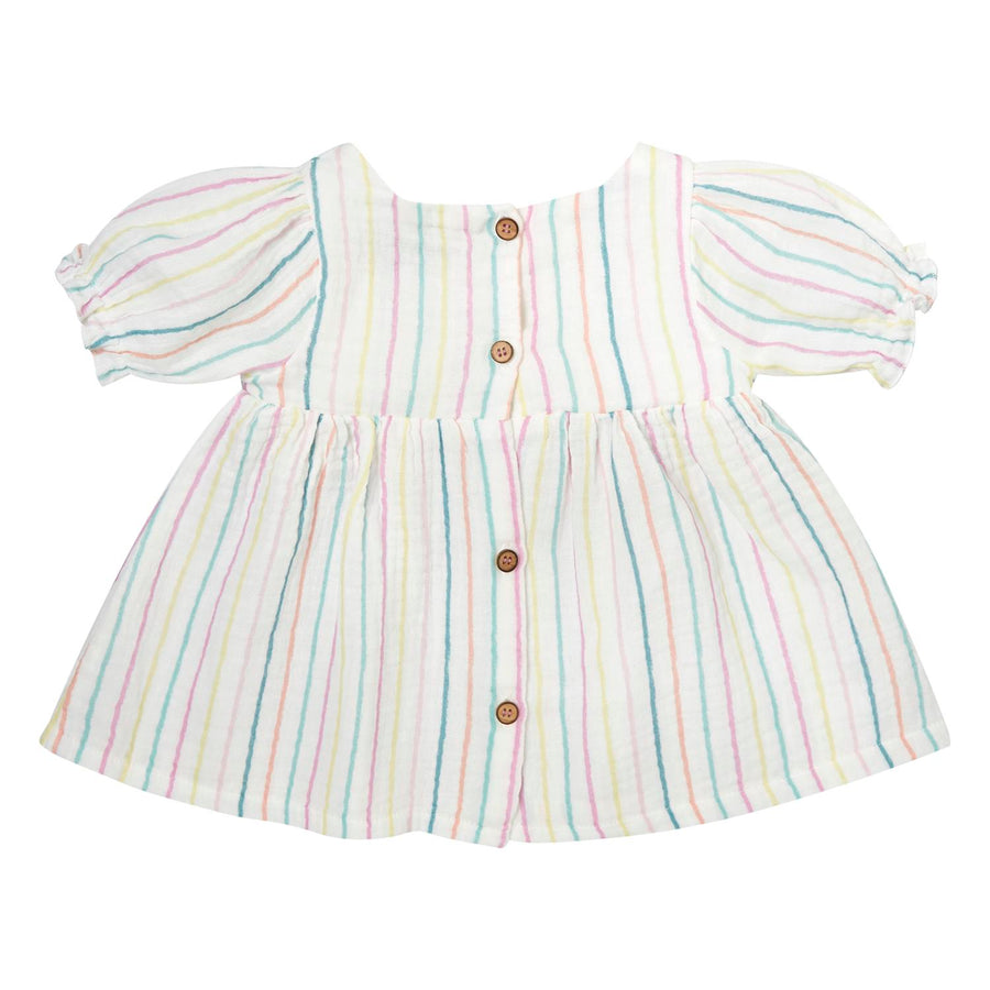 Multicolor stripe blouse bloomer set by Tocoto Vintage