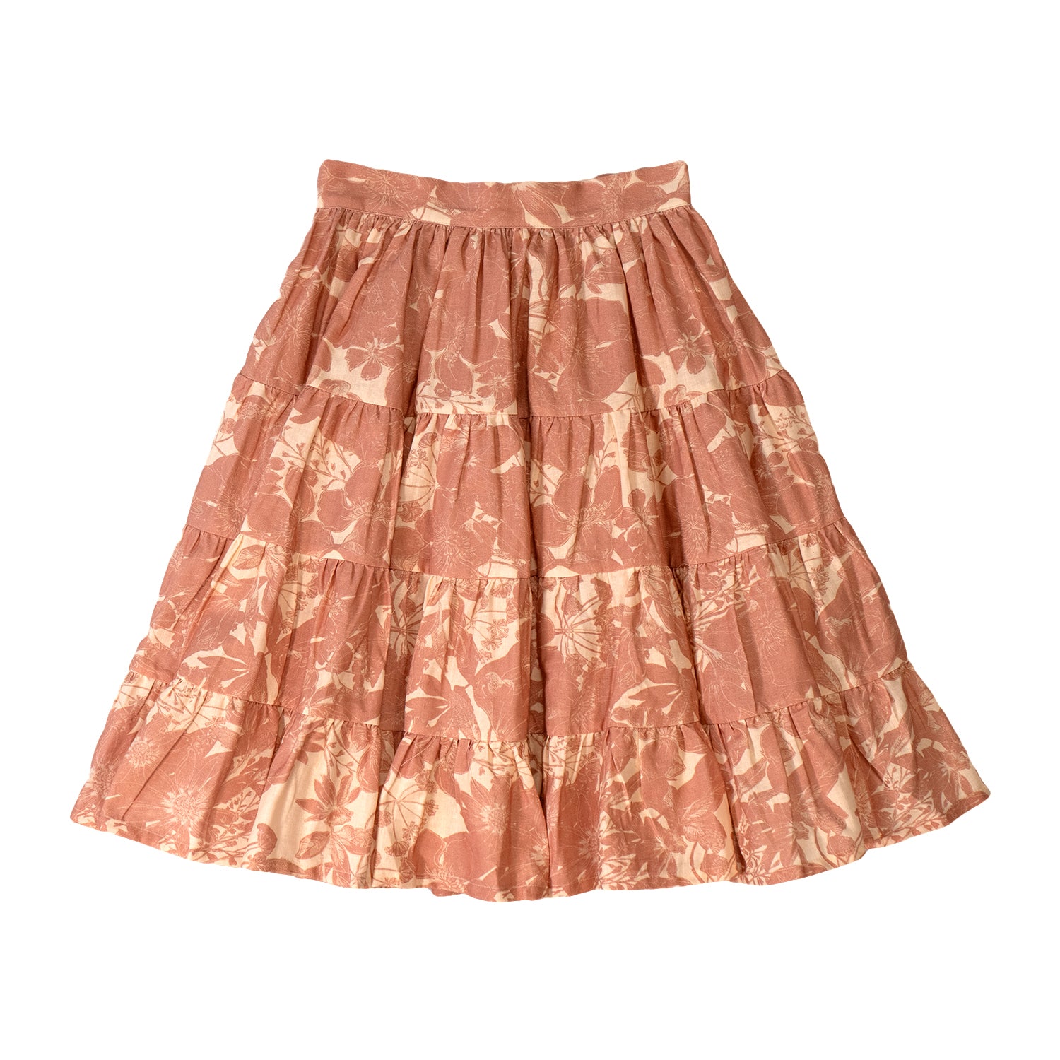 Layered brown skirt by Atelier Parsmei
