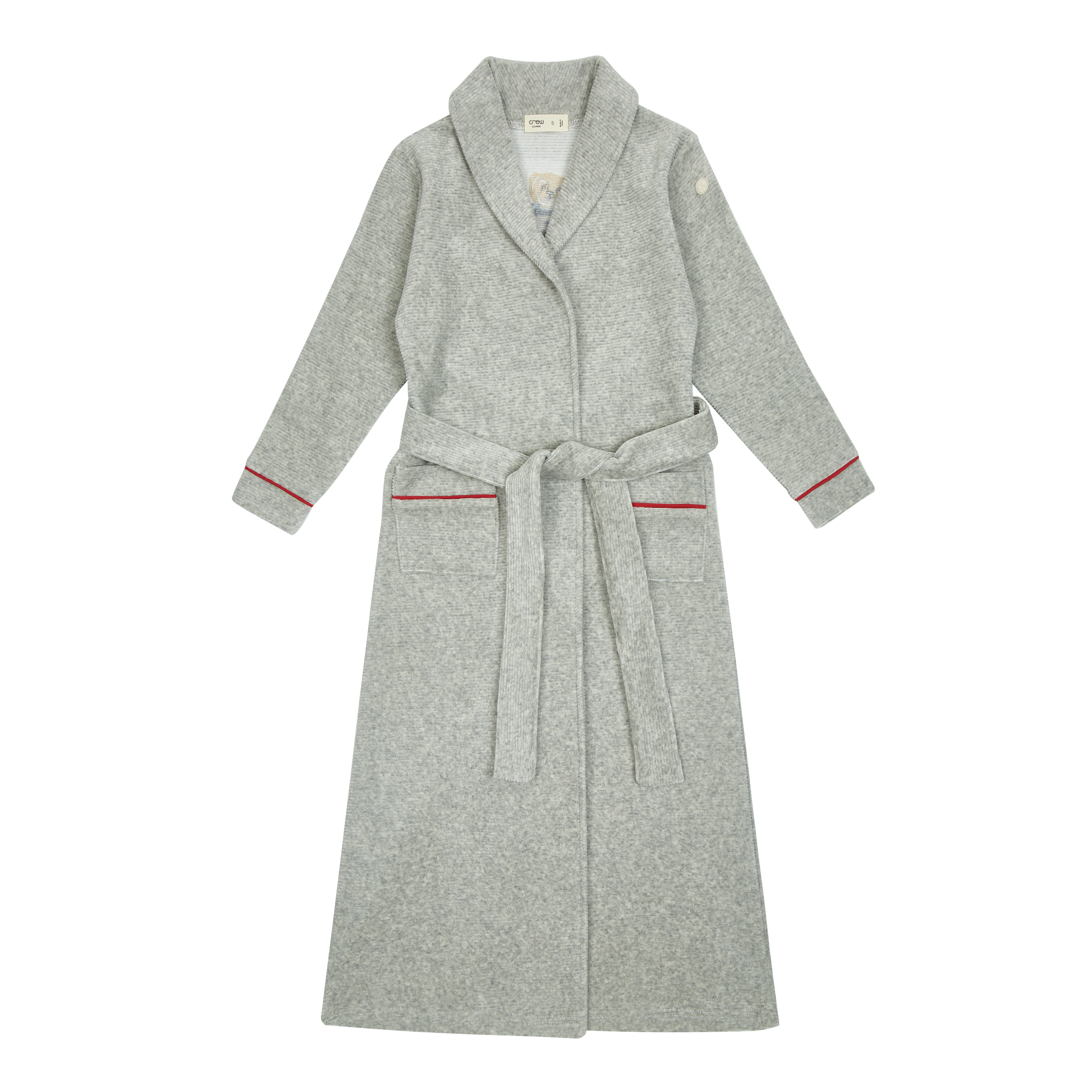 Crew Lounge Crew bear red trim robe