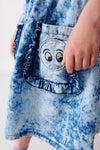Dye blue pockets skirt by Loud