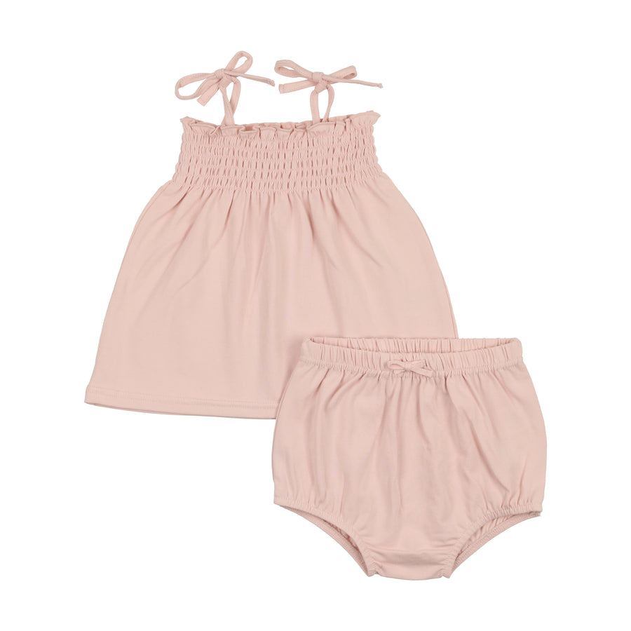 Smocked pink set by Lil Leggs