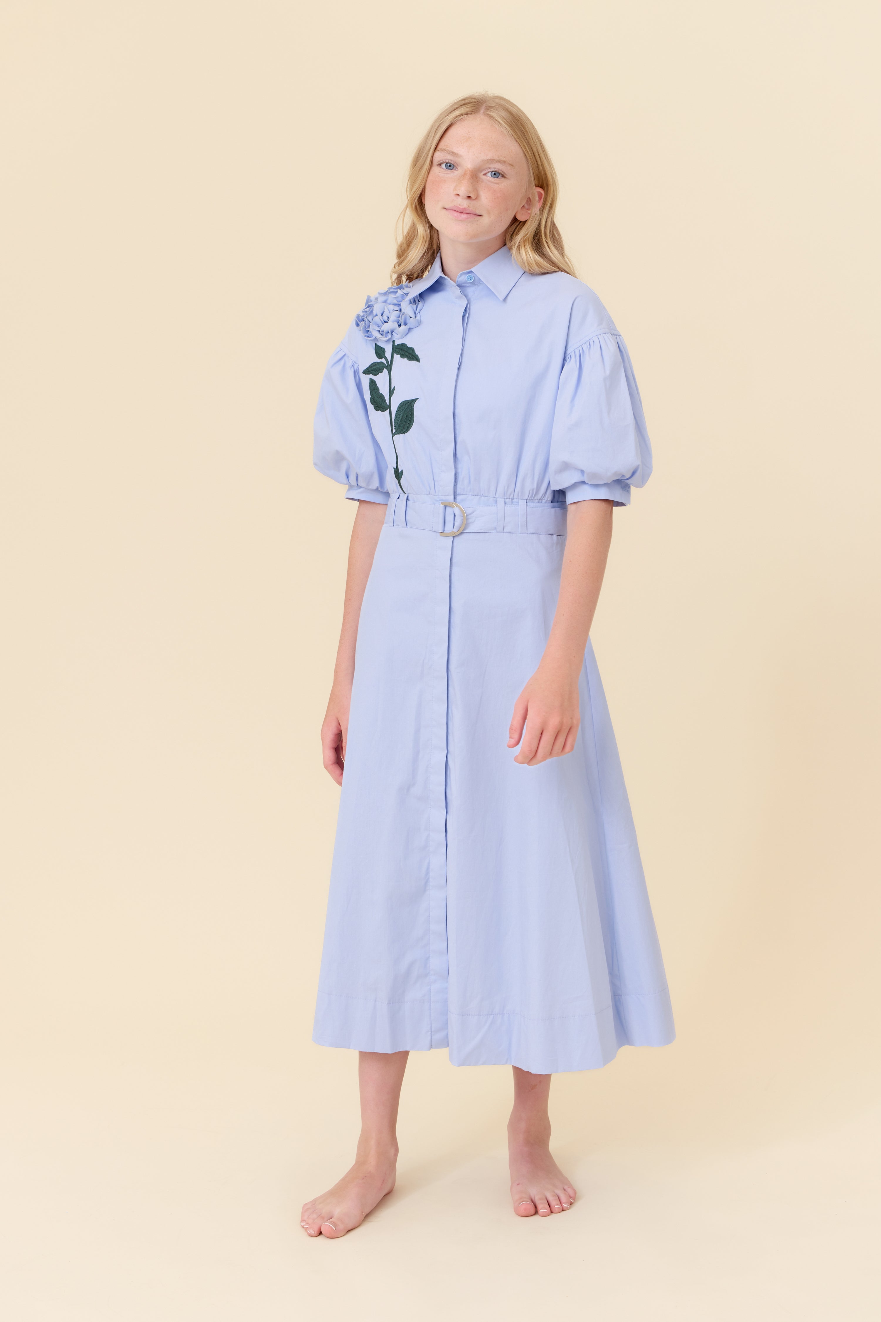 Soir Victoria applique blue dress Flying Colors Soir Victoria applique blue dress Flying Colors