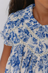 Lace insert blue dress by Kipp