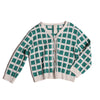 Polygon kelp checkered cardigan by Tia Cibani