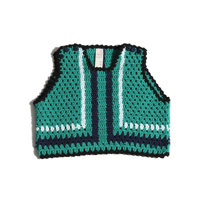 Piper colorblock crochet vest by Tia Cibani