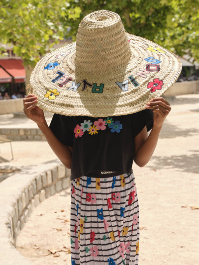 Flower stripe pleated skirt by Sonia Rykiel