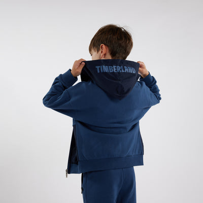 Dark denim zip up hoodie by Timberland