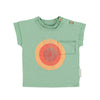 Circle print green t-shirt by Piupiuchick