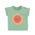 Circle print green t-shirt by Piupiuchick