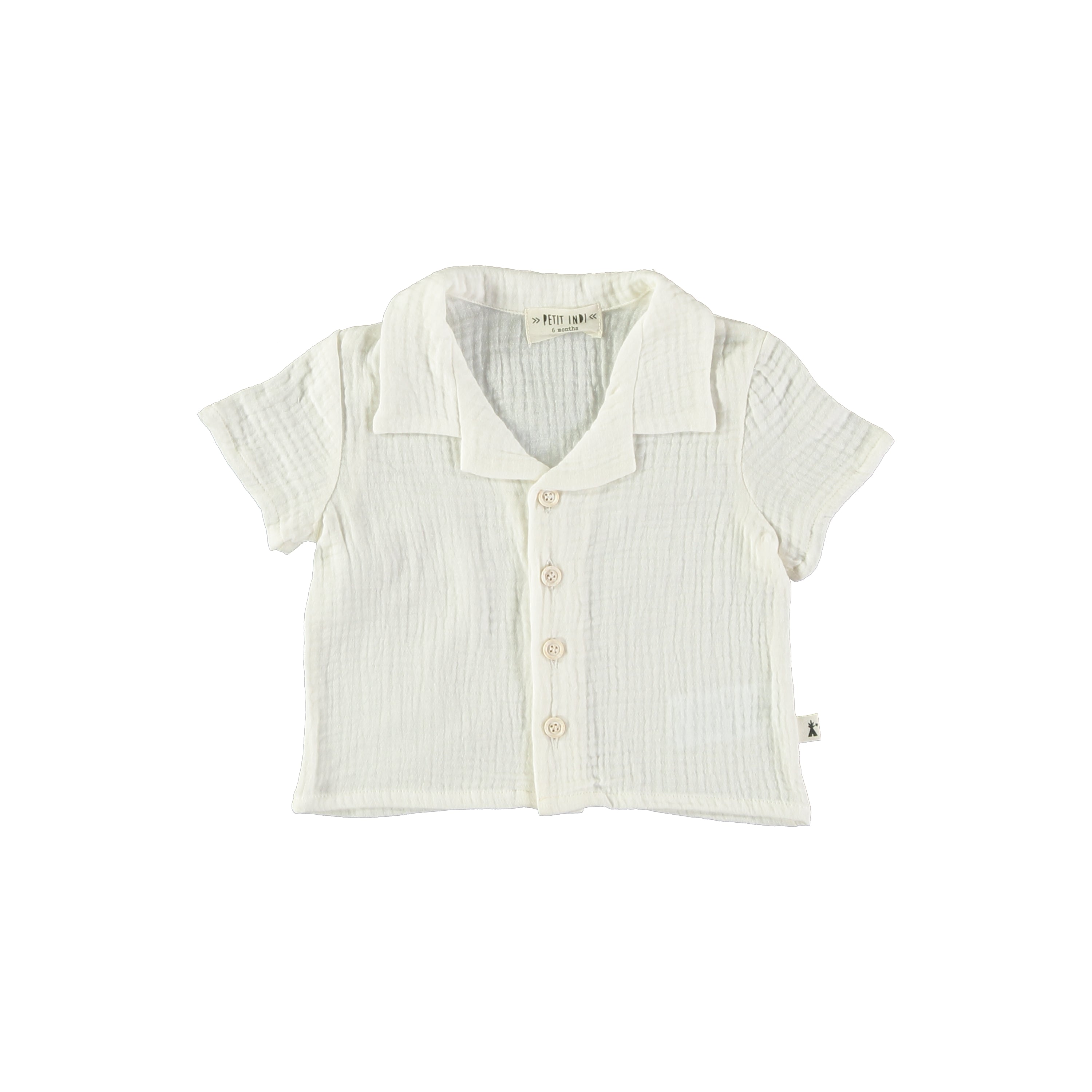 Collared white shirt by Petit Indi