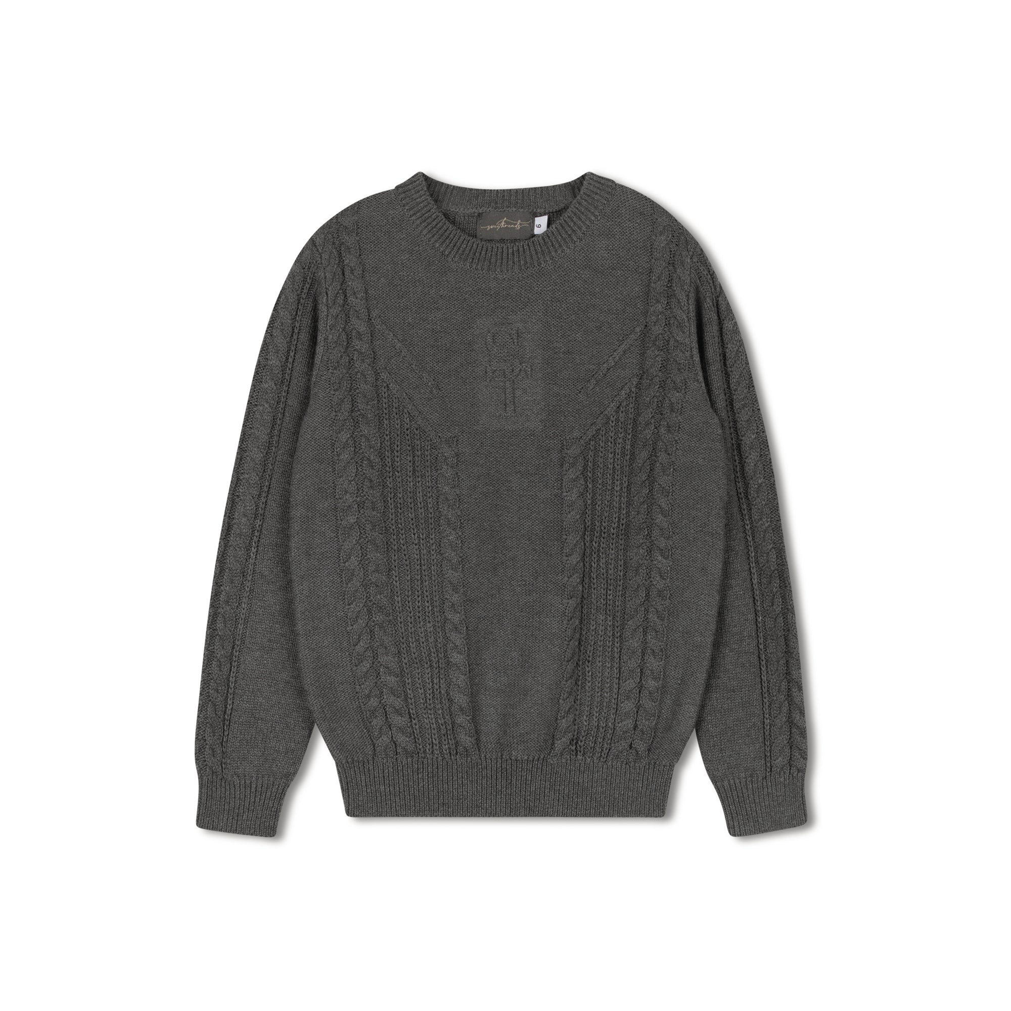 Sweet Threads Charcoal crew sweater