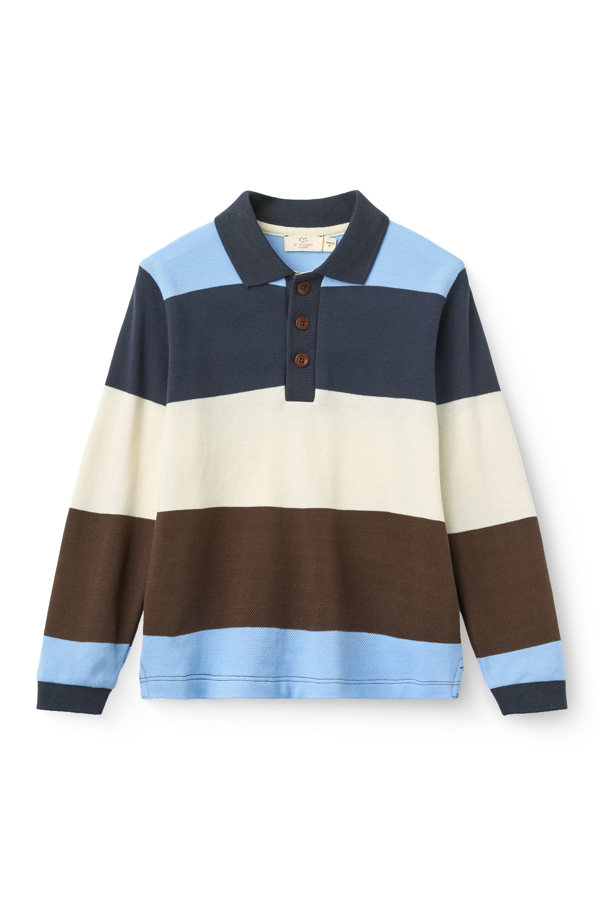Copenhagen Striped brown pique polo - Flying Colors