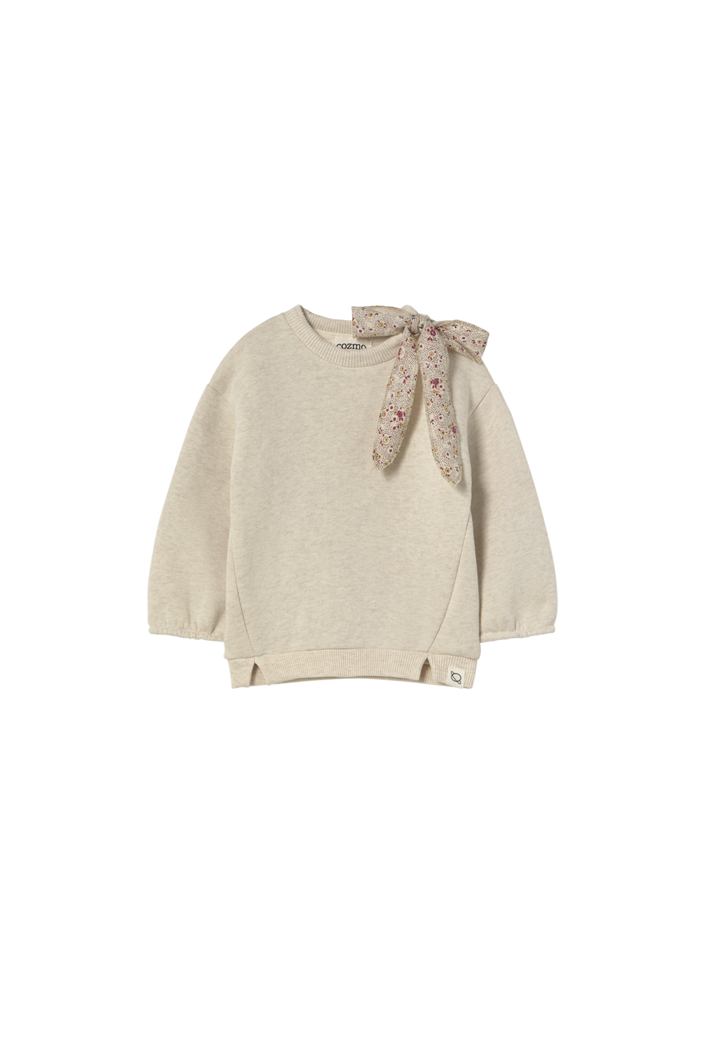 Cozmo Stone mélange bow sweatshirt