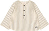 Oncle cream stripe shirt set by Louis Louise