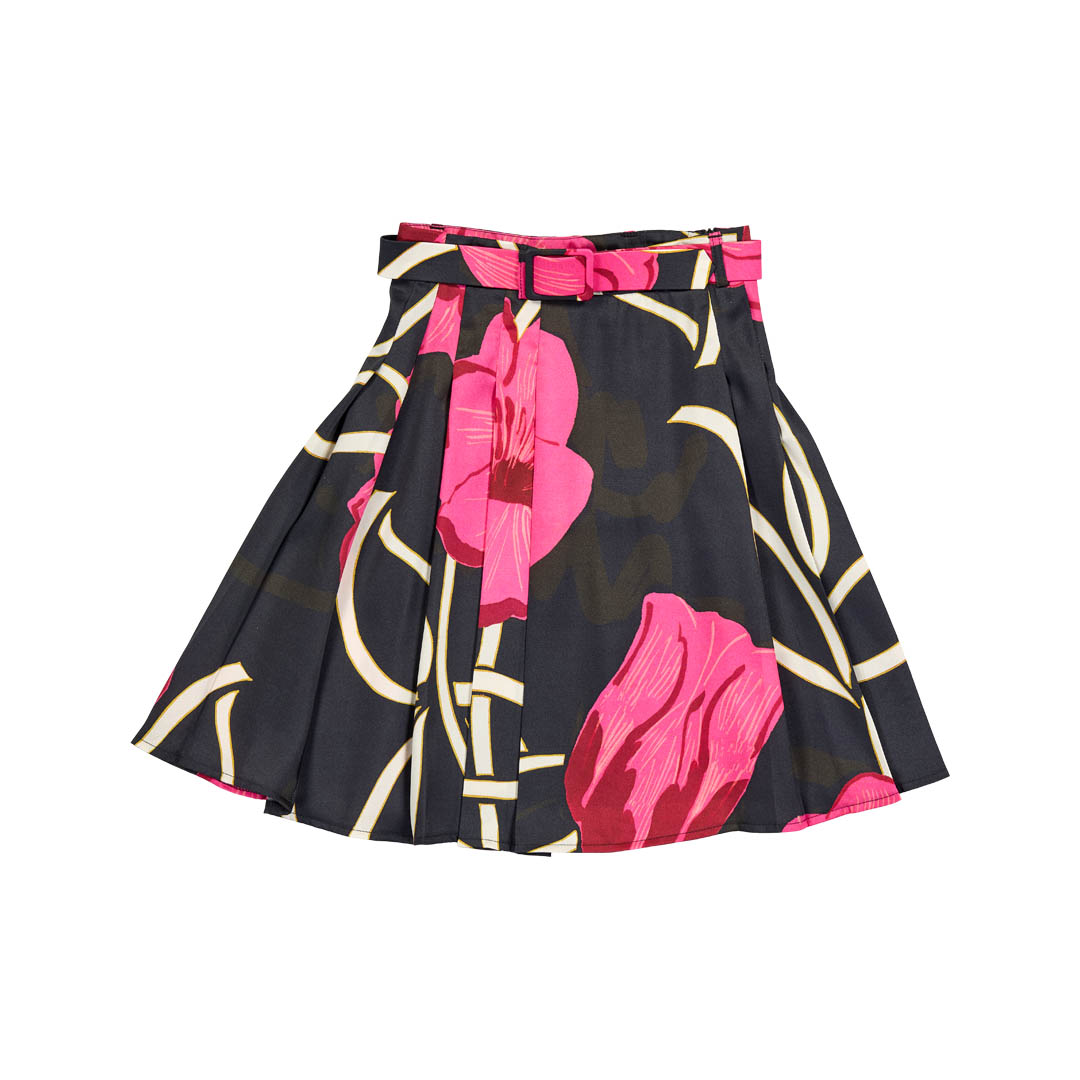 Christina Rohde Black floral skirt