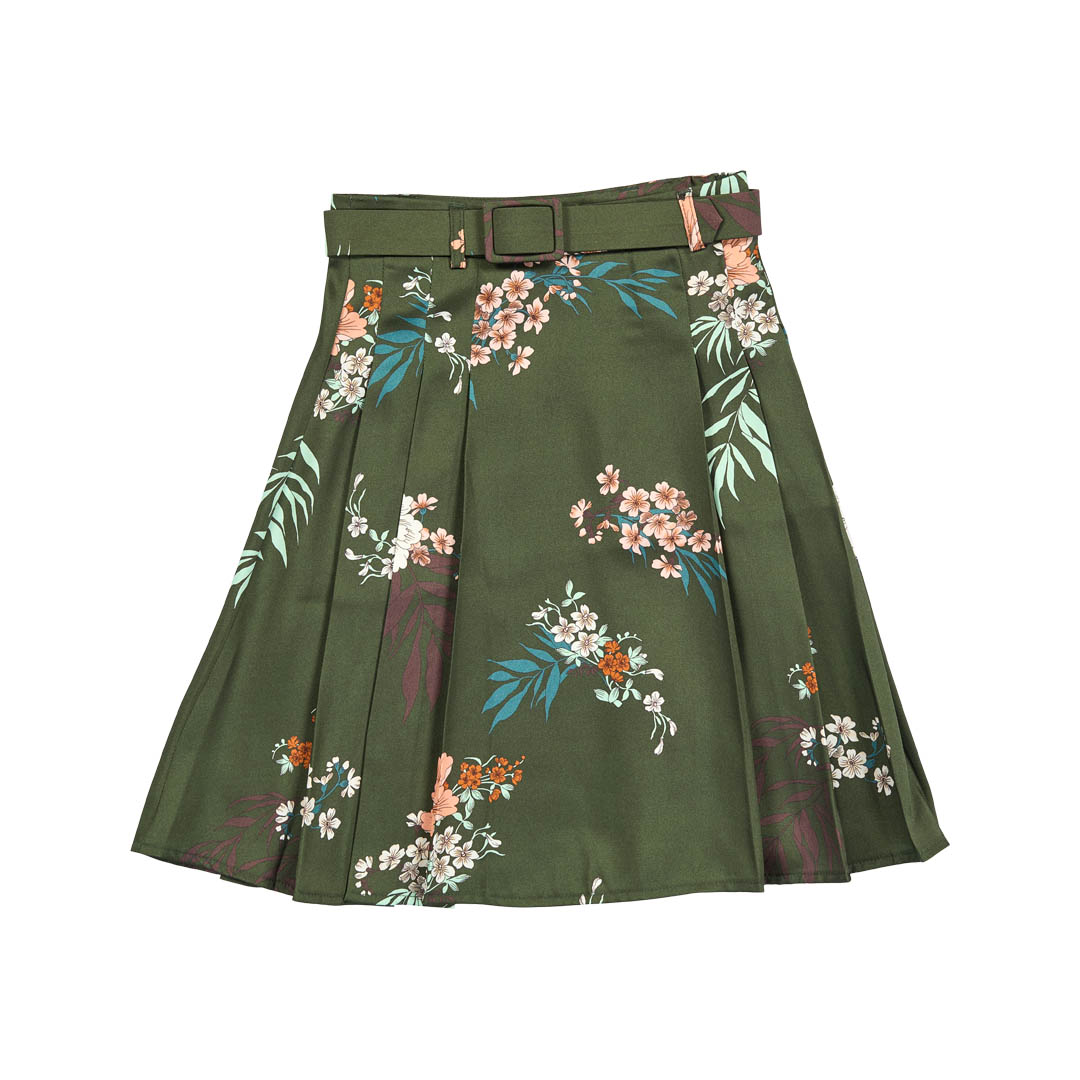 Christina Rohde Green floral skirt