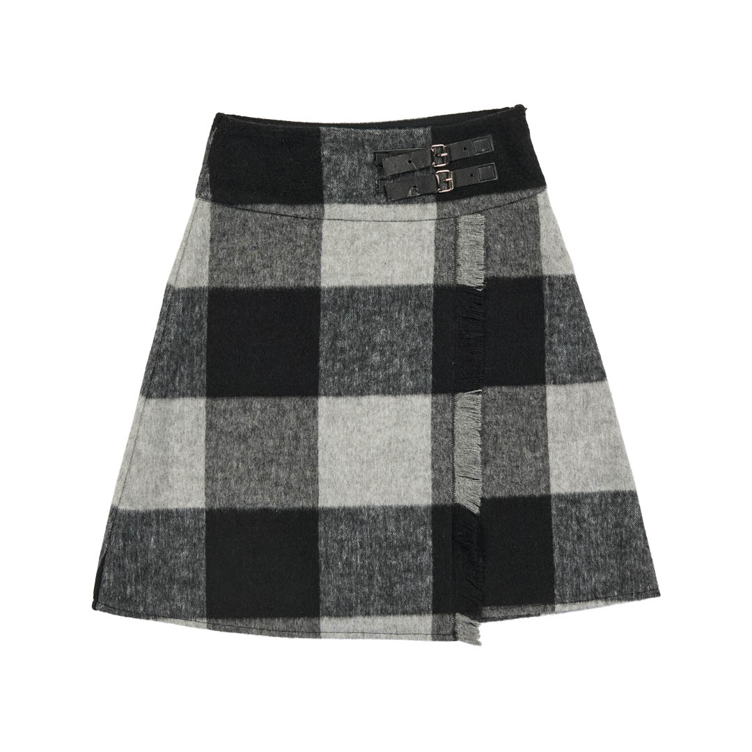 Olivia Rohde Grey/black plaid skirt