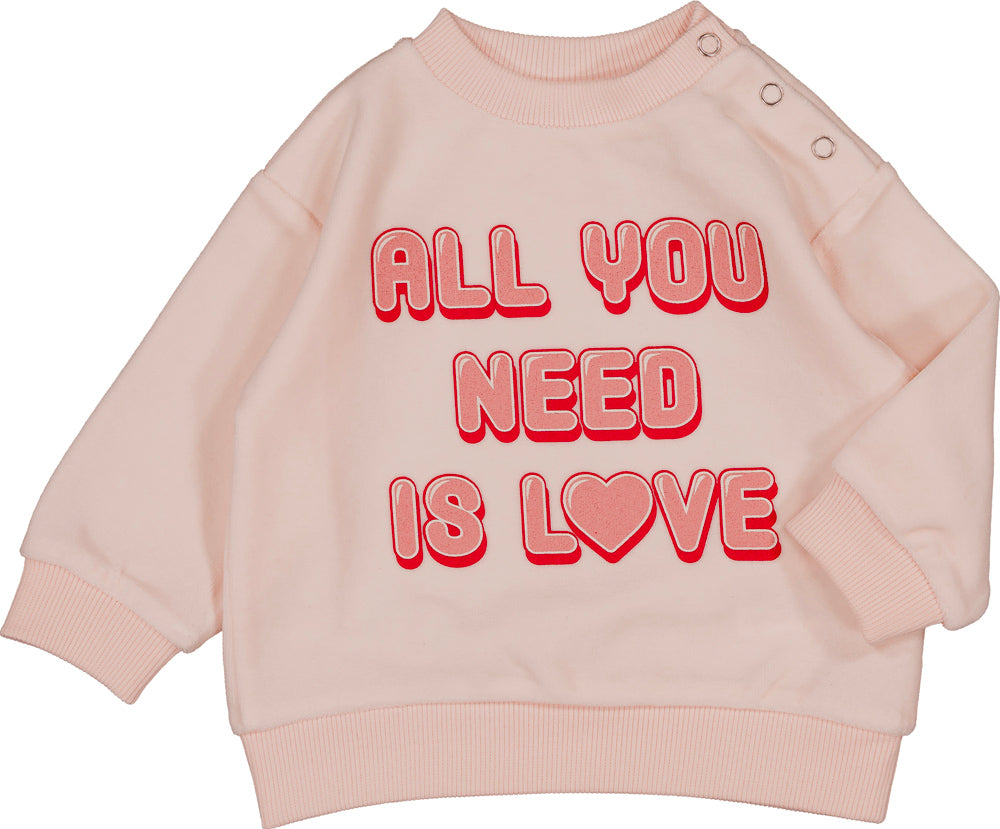 Louis Louise Velvet pink love sweatshirt set