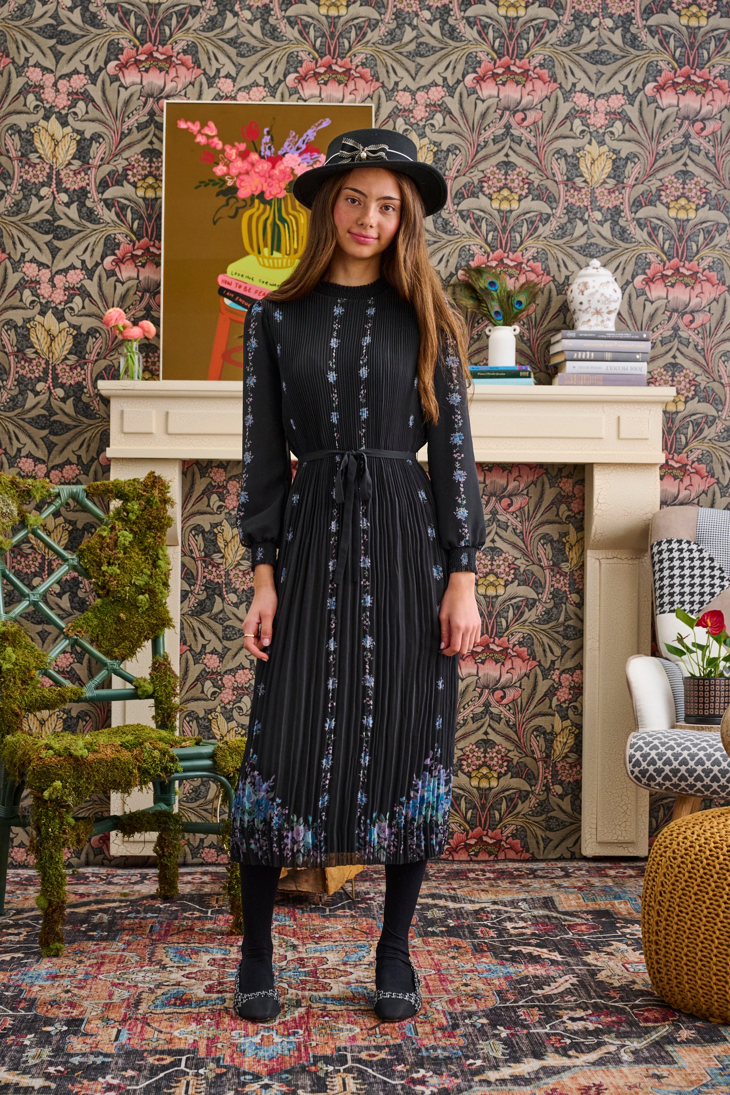 Laurent Chiffon floral print dress