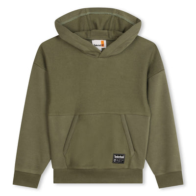 Front pocket green hoodie by Timberland