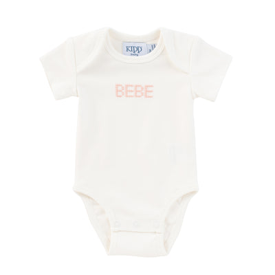 Bebe pink stitch bodysuit 2 pk set by Kipp Baby