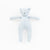 Gingham blue teddy rattle by Kipp Baby