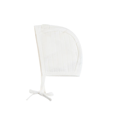 Pointelle white footie + bonnet by Kipp Baby