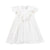 Linen white ruffle dress by Kipp