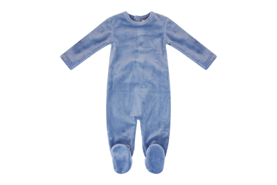 Embroidered star blue footie by Kipp Baby