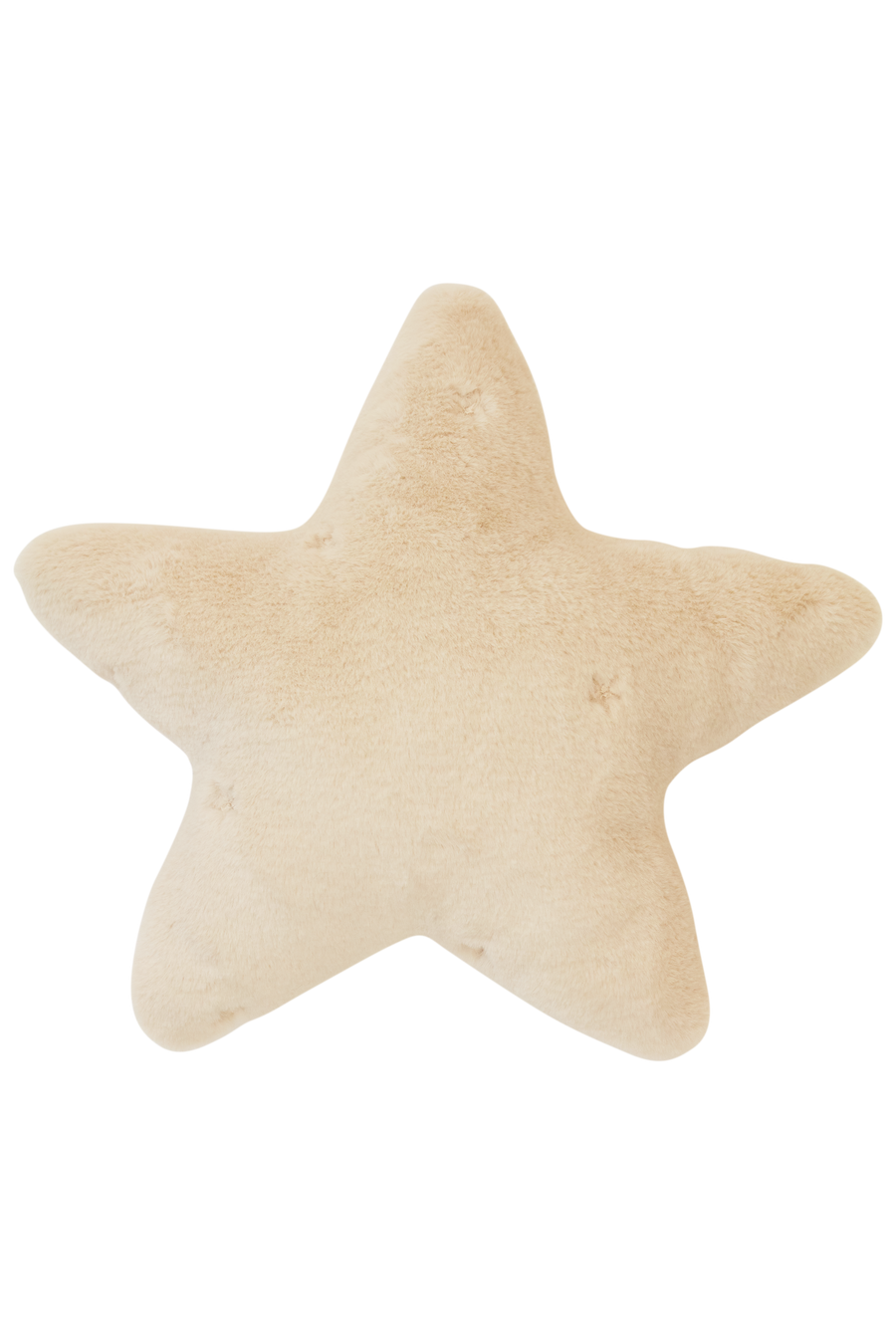 Embroidered star natural fur pillow by Kipp Baby