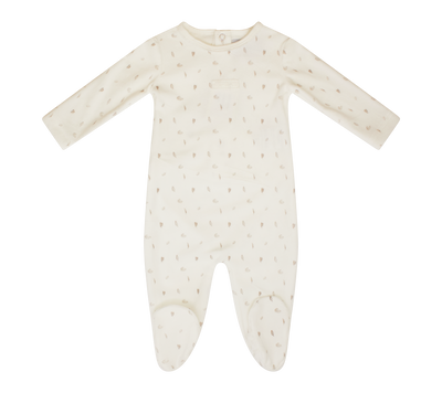 Leafe cocoa footie + beanie by Kipp Baby