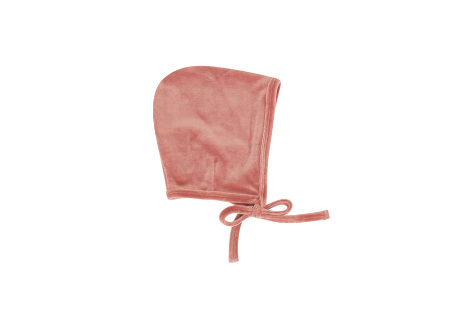 Bisous pink bib footie + bonnet by Kipp Baby