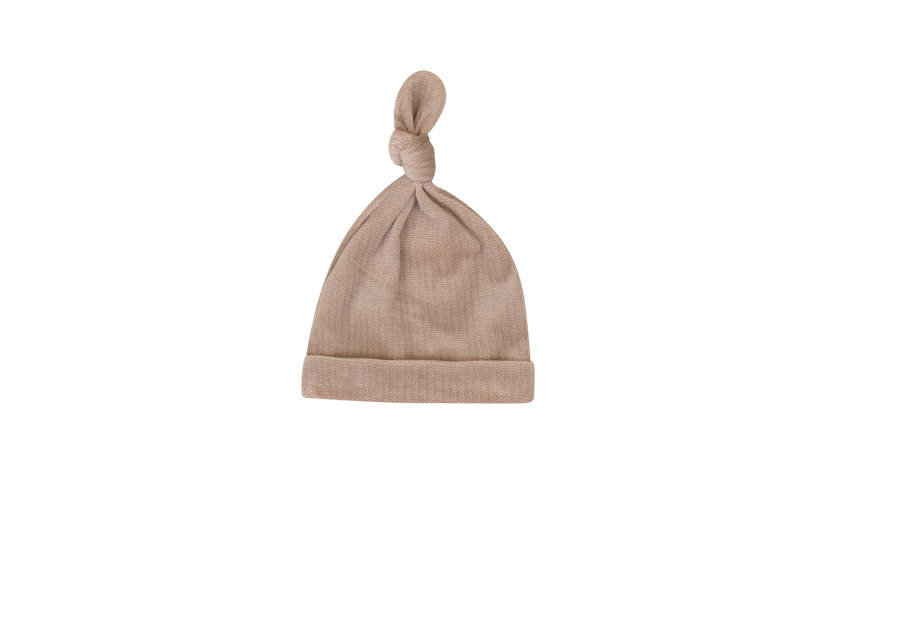 Textured stone velour footie + hat by Kipp Baby