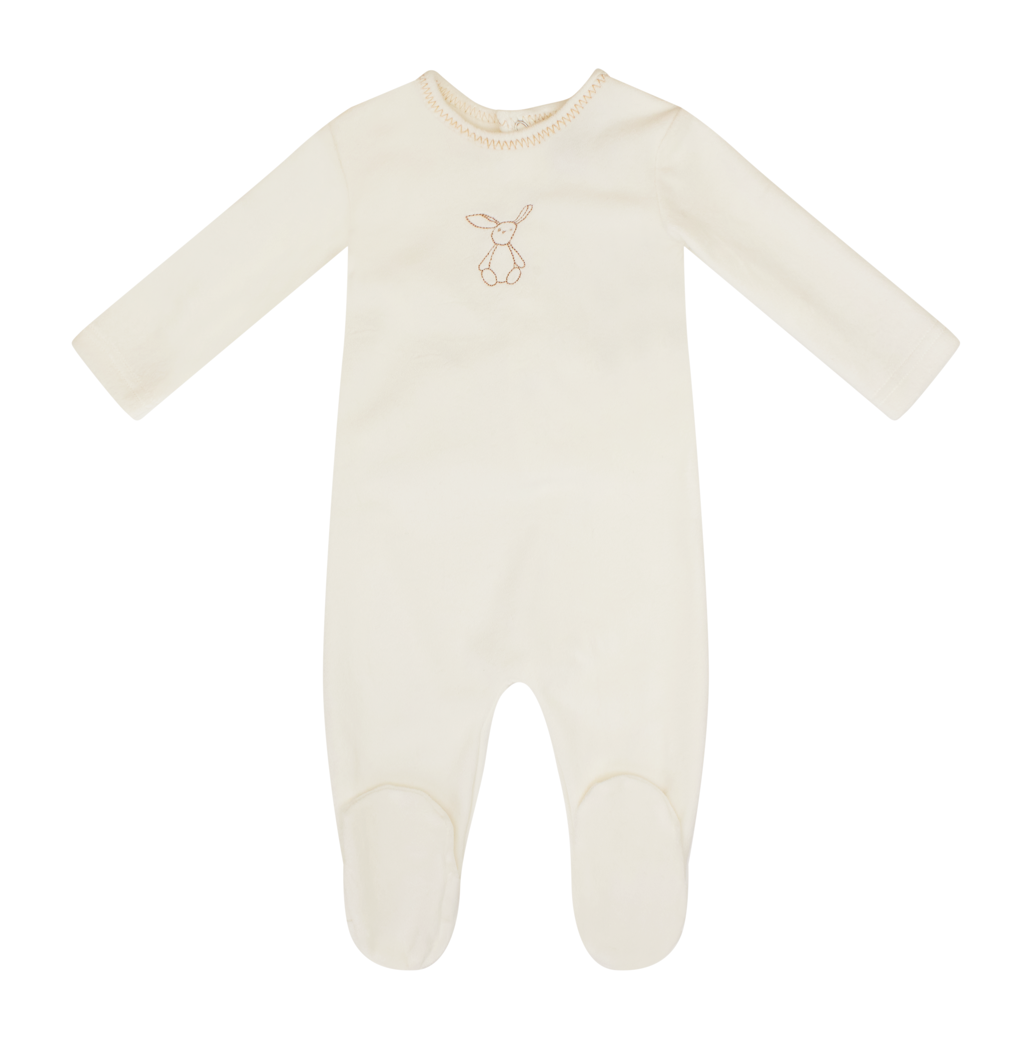Sand bunny footie + hat by Kipp Baby