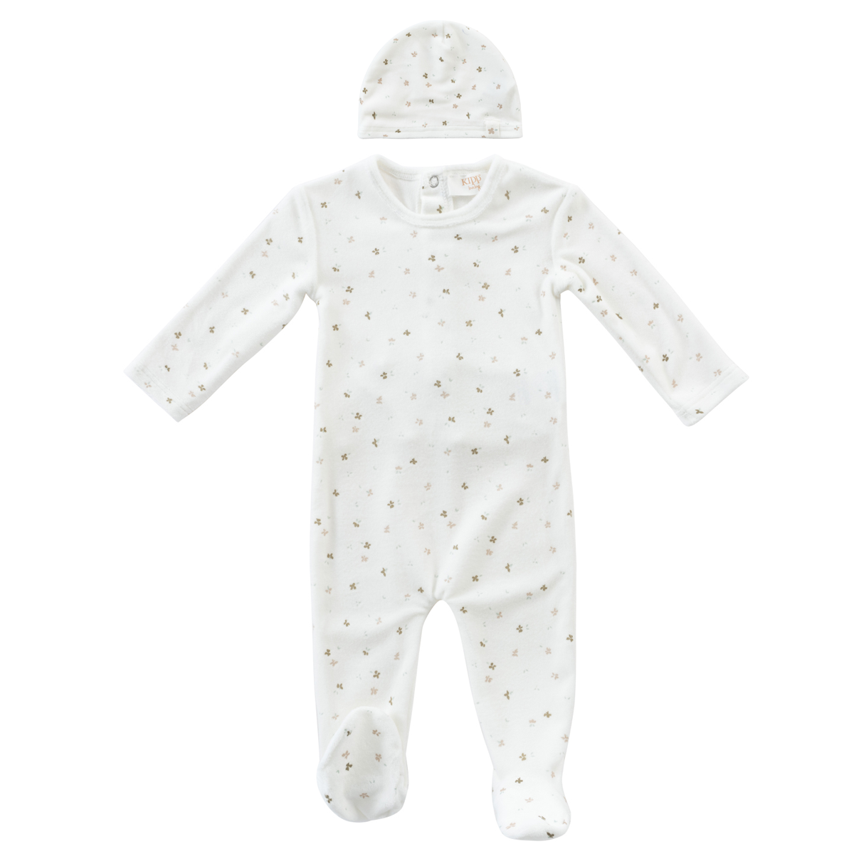 Kipp Bud Fitted Crib Sheet - Stone