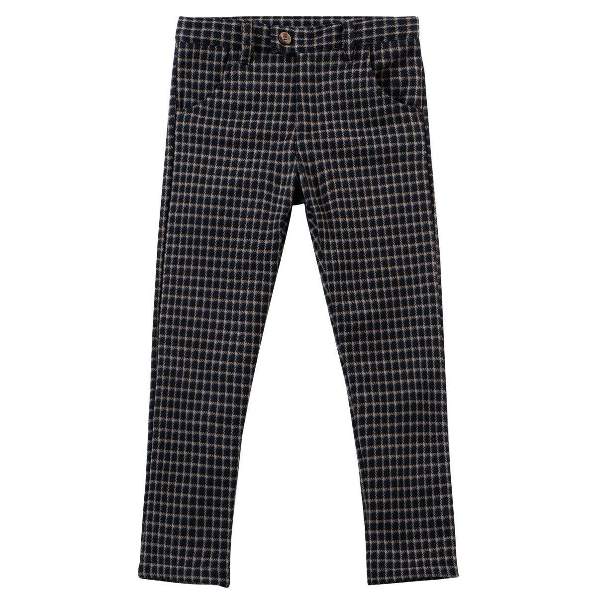Plaid blue stretch pants by Klai