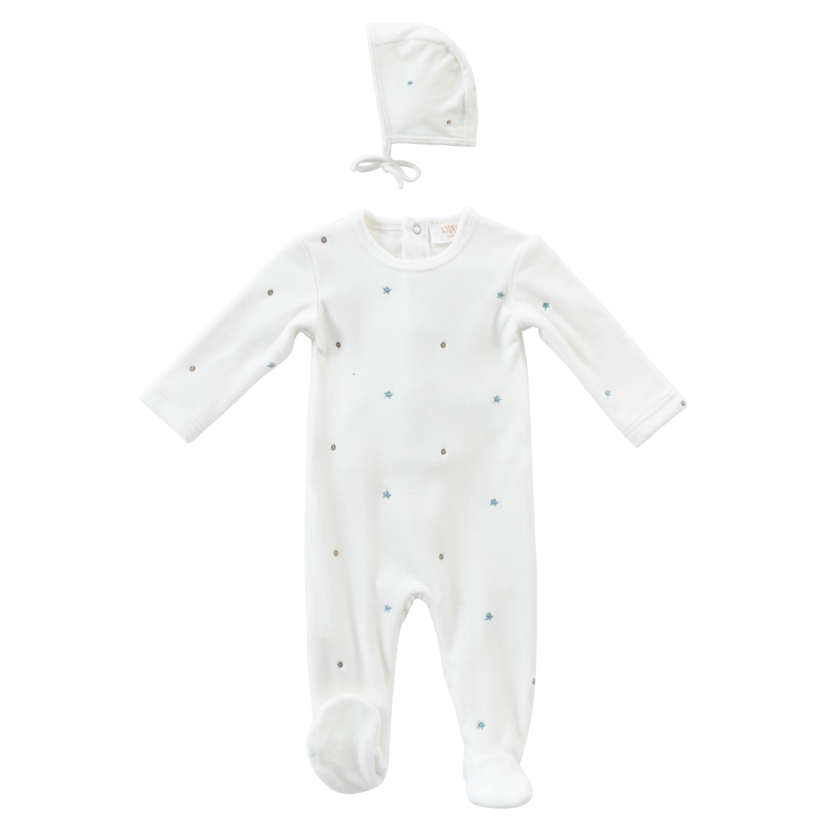 Kipp Star Romper and Bonnet - Sage