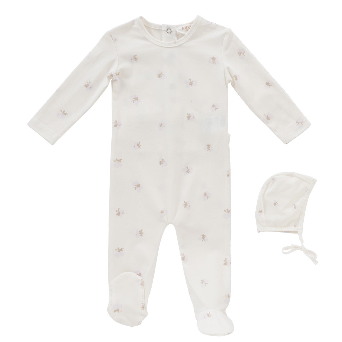 Butterfly violet footie by Kipp Baby