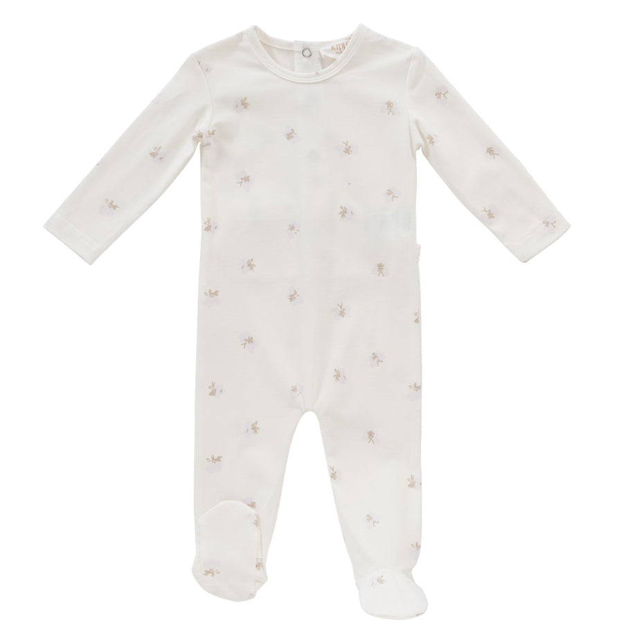 Butterfly violet footie by Kipp Baby