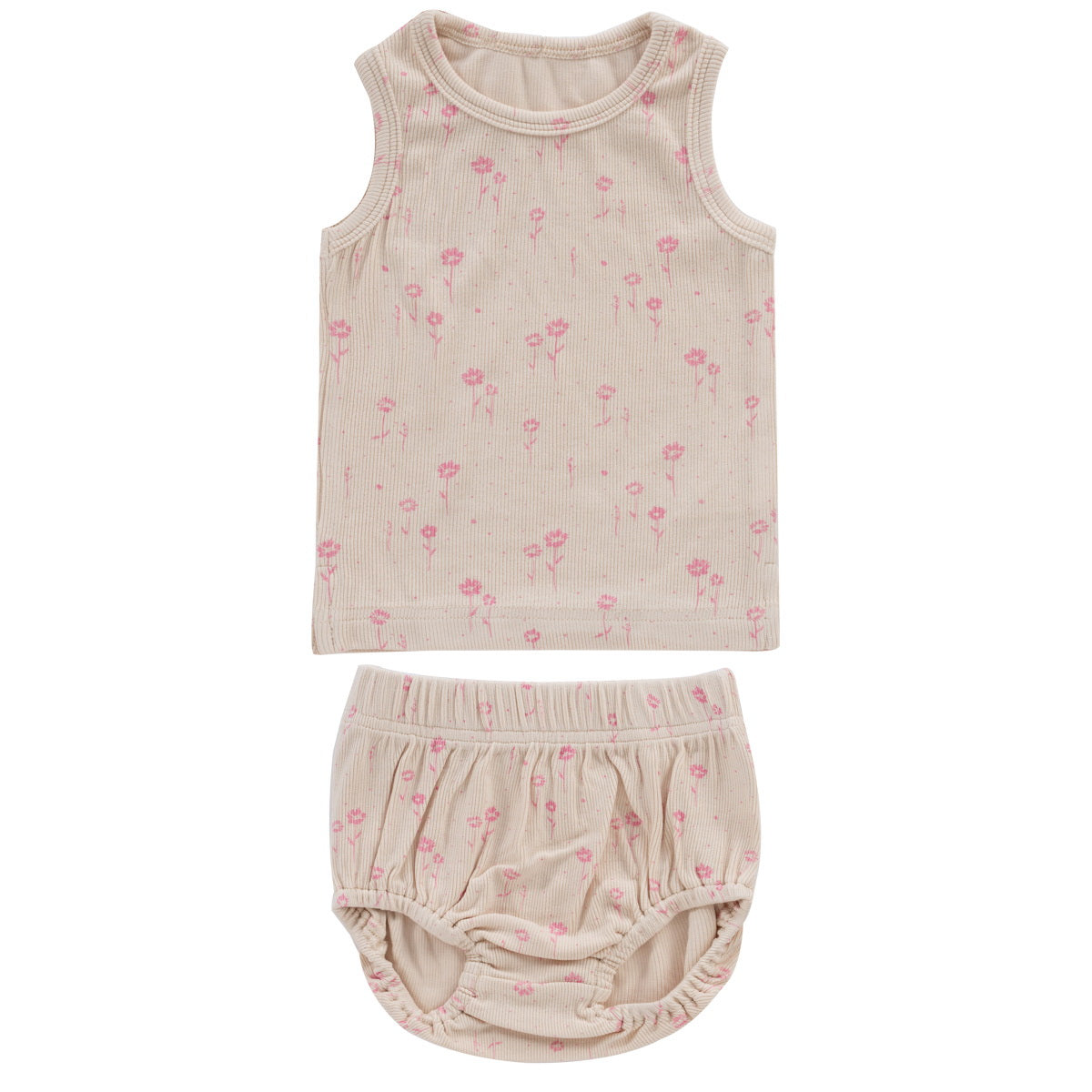Kipp Rib Romper and Hat Set - Pink Kipp Rib Romper and Hat Set - Pink
