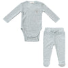 Slub knit blue set by Kipp Baby