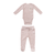Slub knit pink set by Kipp Baby