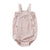 Strap pink slub knit romper by Kipp Baby