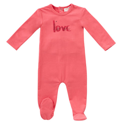 Love pink footie by Kipp Baby