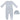 Kipp Baby Flying ribbons blue footie + beanie