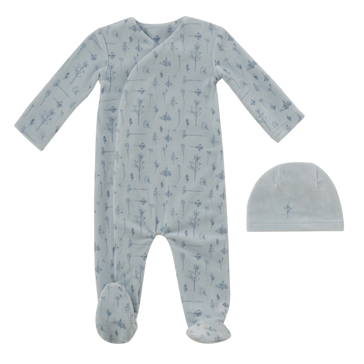 Kipp Baby Stem fusion blue footie + beanie