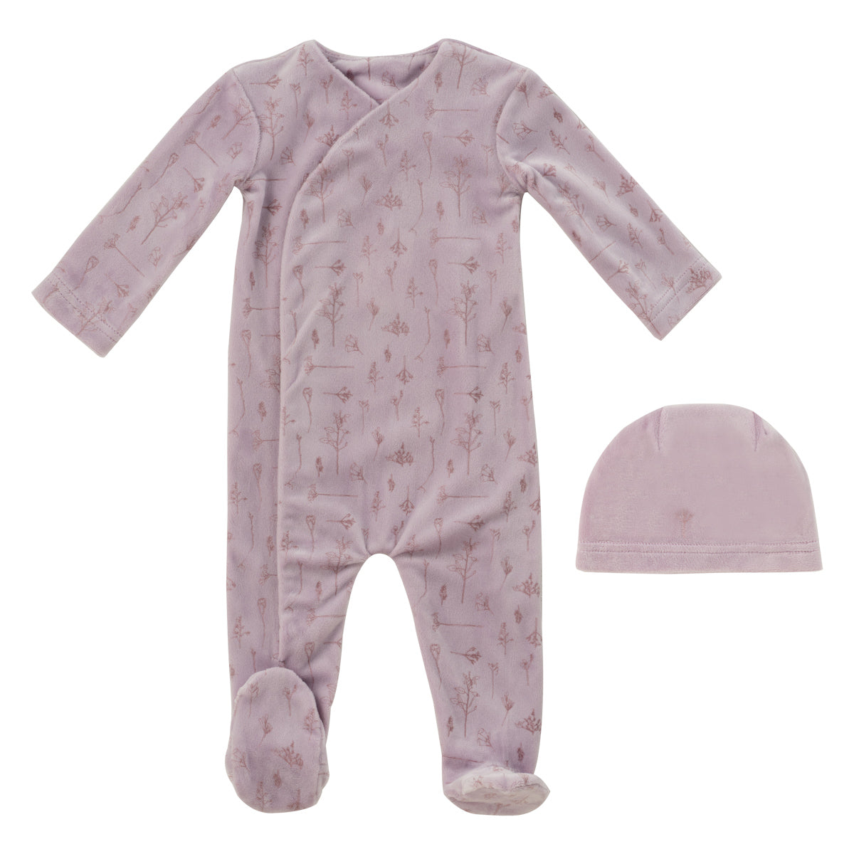 Kipp Baby Stem fusion lavender footie + beanie