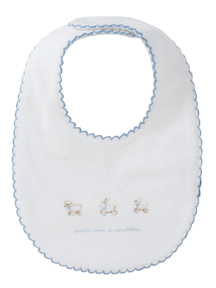 Kipp Baby Petits amis blue terry bib - Flying Colors