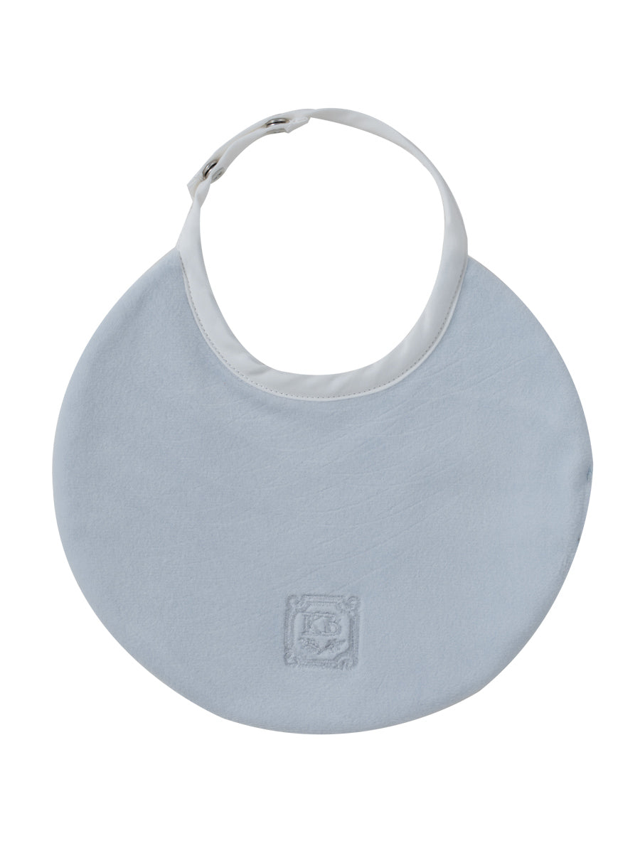 Kipp Baby KB blue logo velour bib - Flying Colors