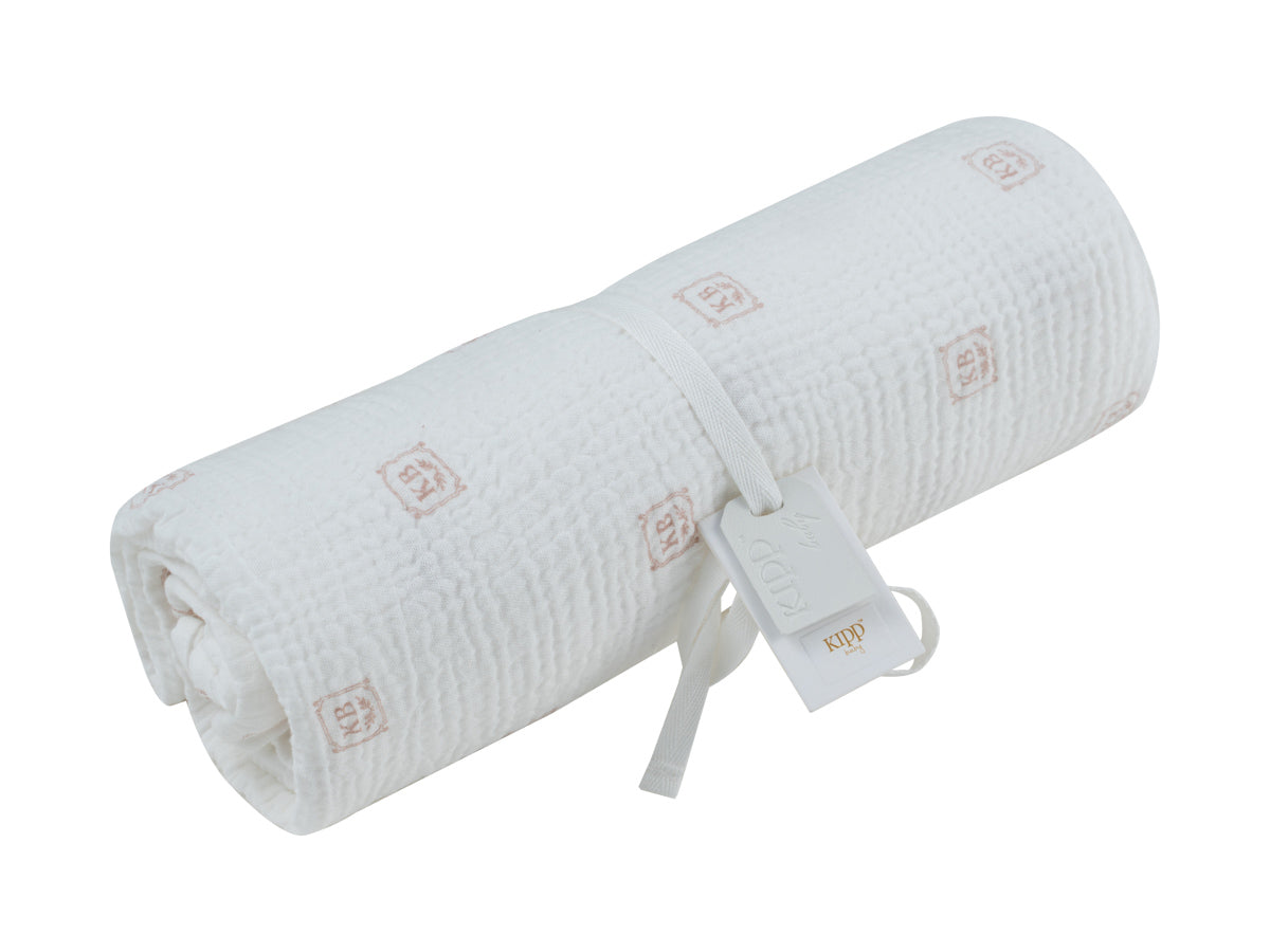 Kipp Baby KB pink logo swaddle - Flying Colors